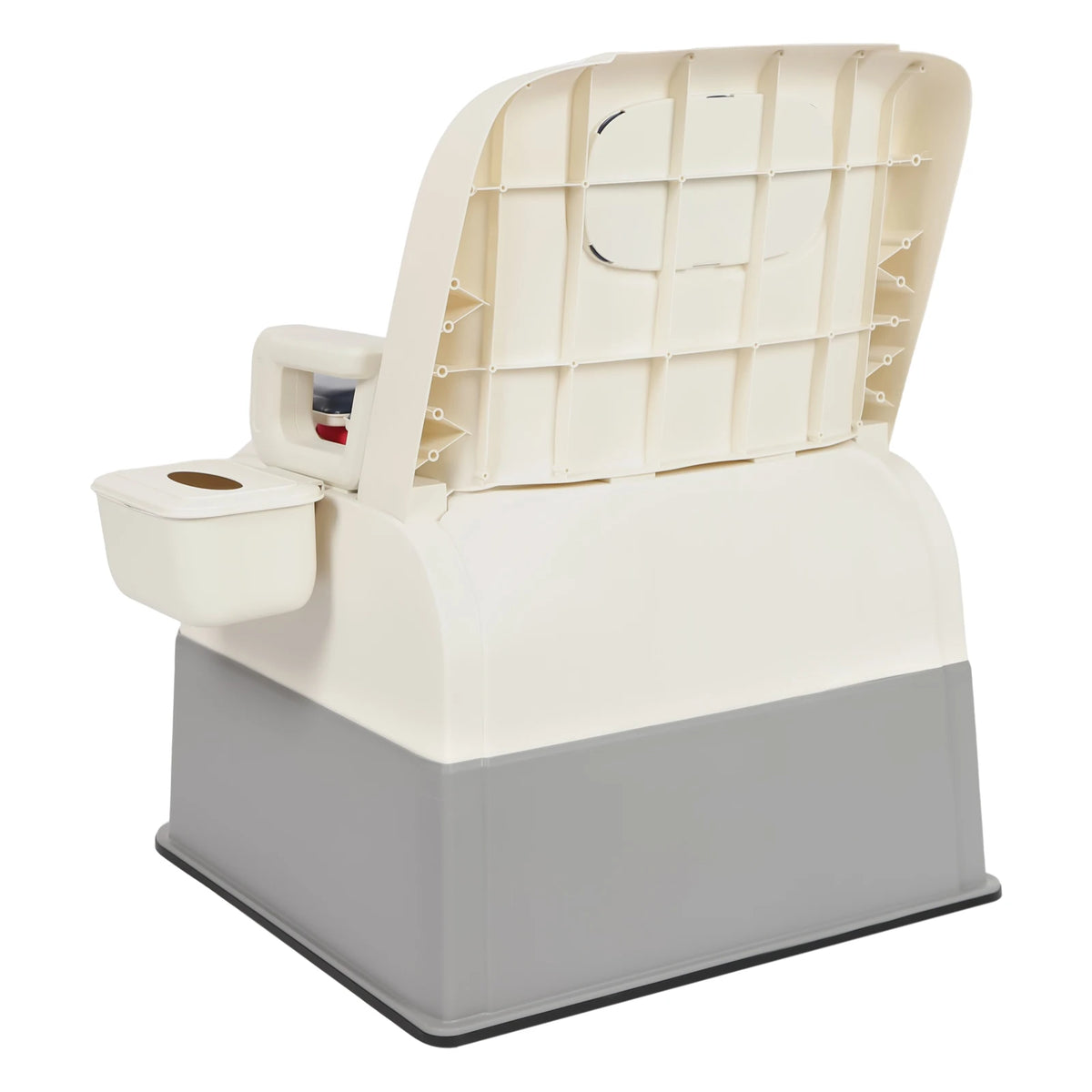 Portable Commode Chair With Armrests And Dual Lids Bedside Toilet