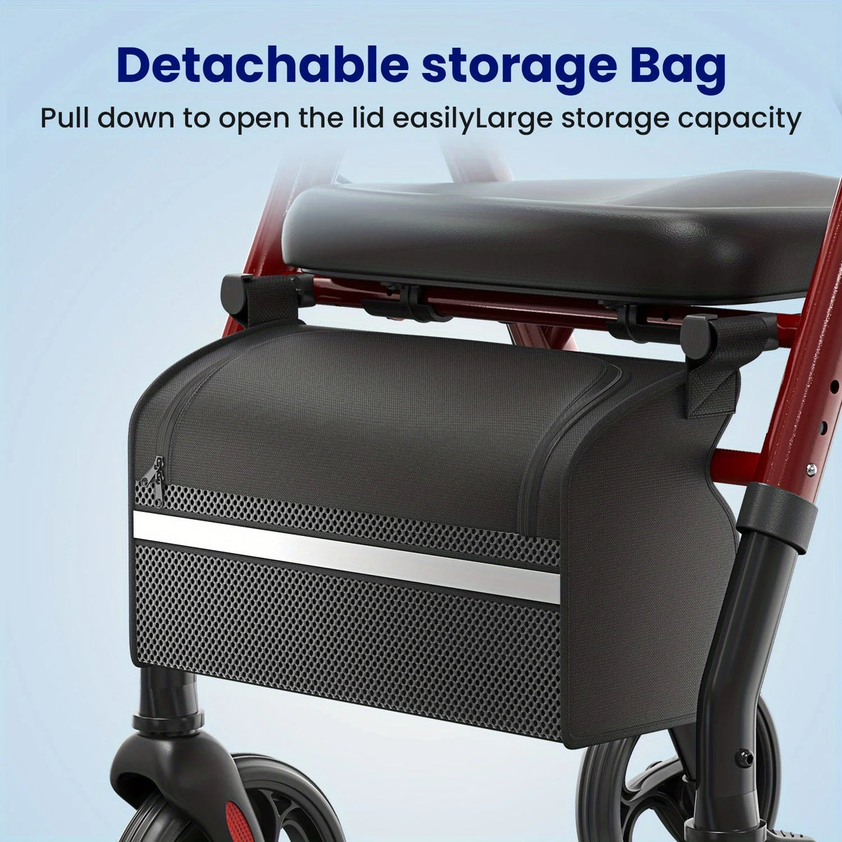 Maidesite Upright Walker With Padded Seat And Backrest Seniors
