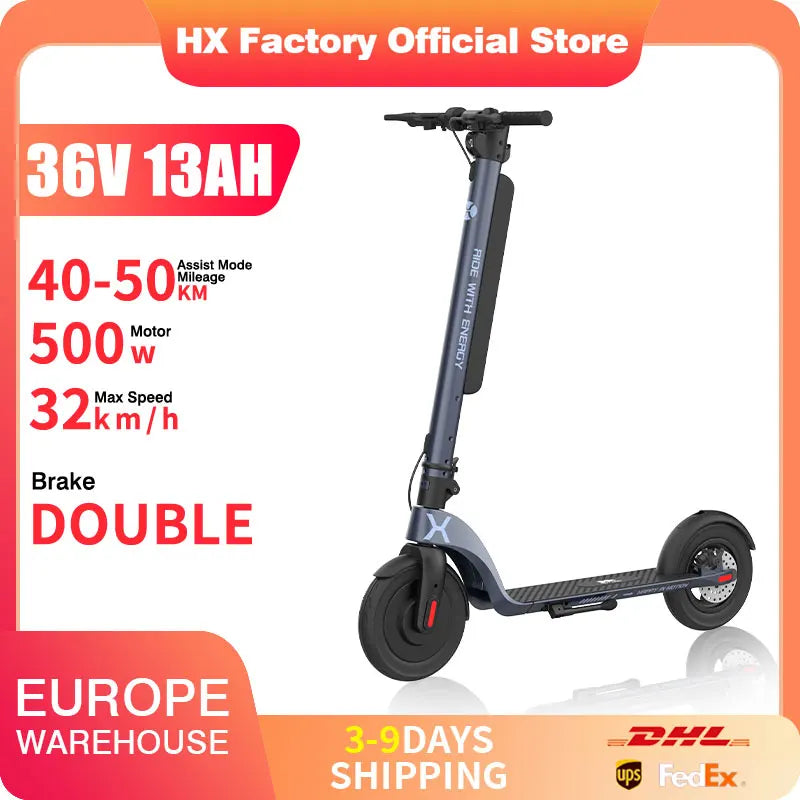 HX X8 350W Electric Scooter 13Ah Battery Foldable Adult Kick