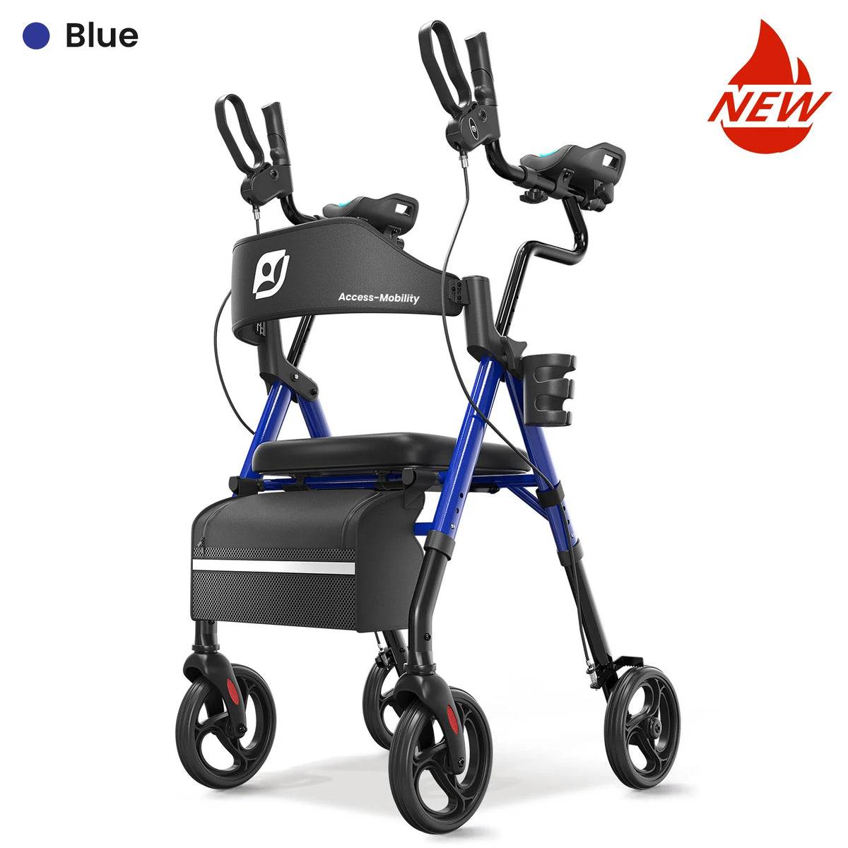 Maidesite Upright Walker With Padded Seat And Backrest Seniors