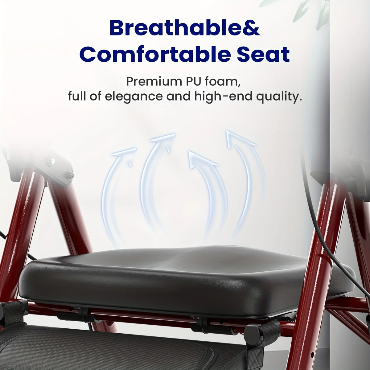 Maidesite Upright Walker With Padded Seat And Backrest Seniors
