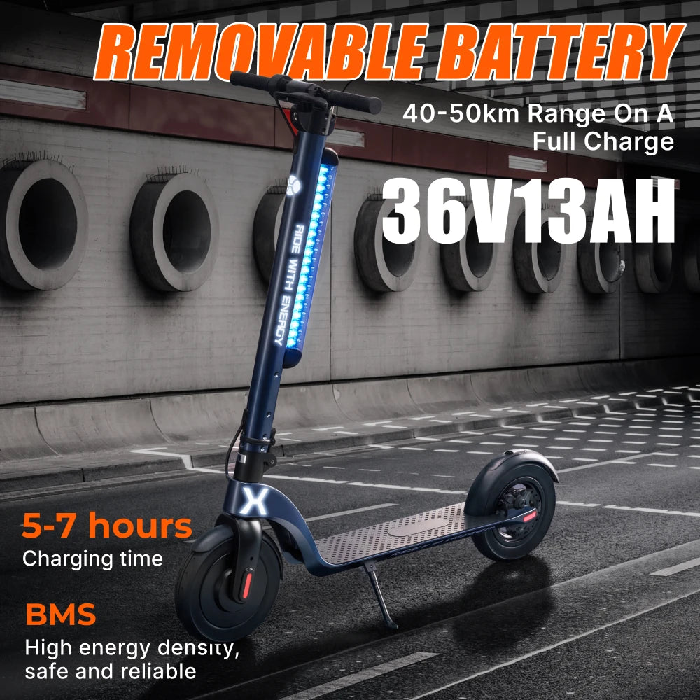 HX X8 350W Electric Scooter 13Ah Battery Foldable Adult Kick